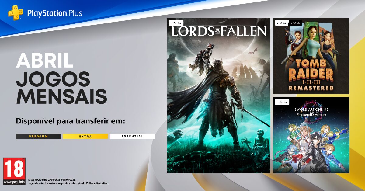 Em abril no PlayStation Plus